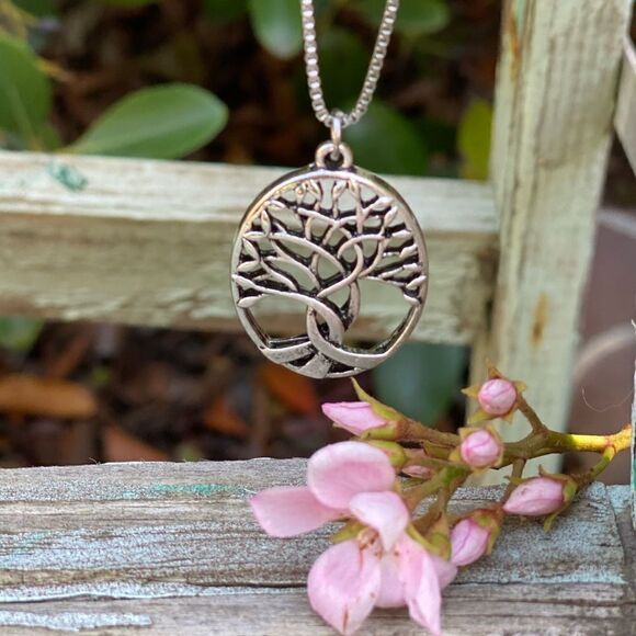 💍TREE OF LIFE SILVER NECKLACE - NBW - Picture 1 of 4